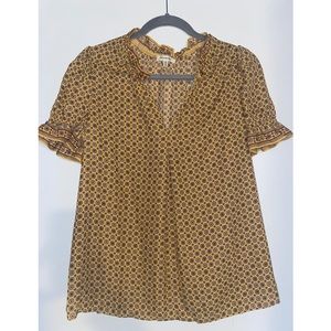 Ruffle Sleeve Blouse